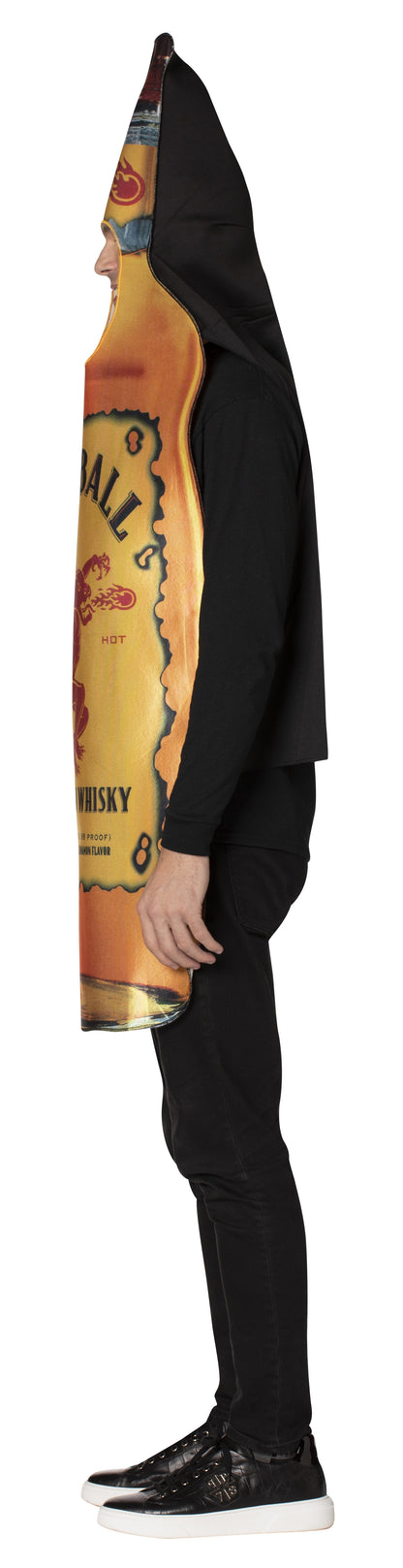 Fireball Bottle Halloween Costume Men'S and Women'S Adult One Size, Orange